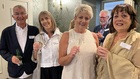 Drinks reception, left to right
