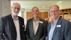 Drinks reception, left to right
